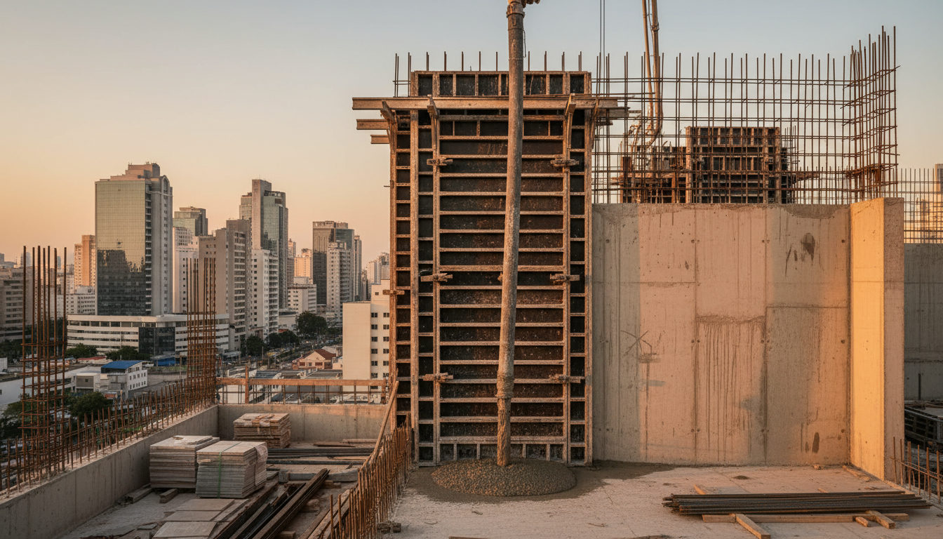 Paredes de Concreto em Edifícios Altos: Desafios e Soluções